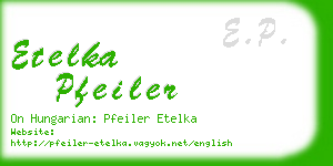 etelka pfeiler business card